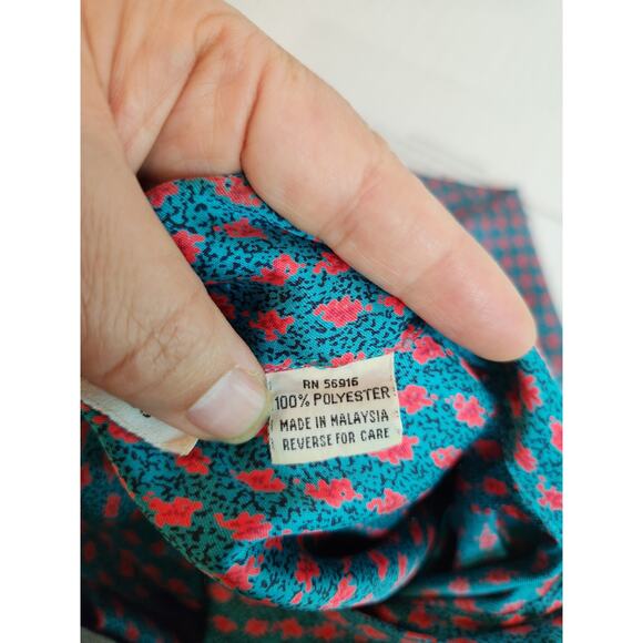 Vintage Oscar de la Renta Collectibles Bow Blouse 12 Floral Secretary Top - Picture 5 of 7